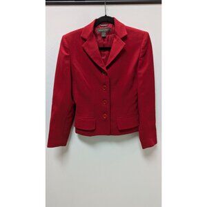 Banana Republic Red 4-Button Wool Blazer